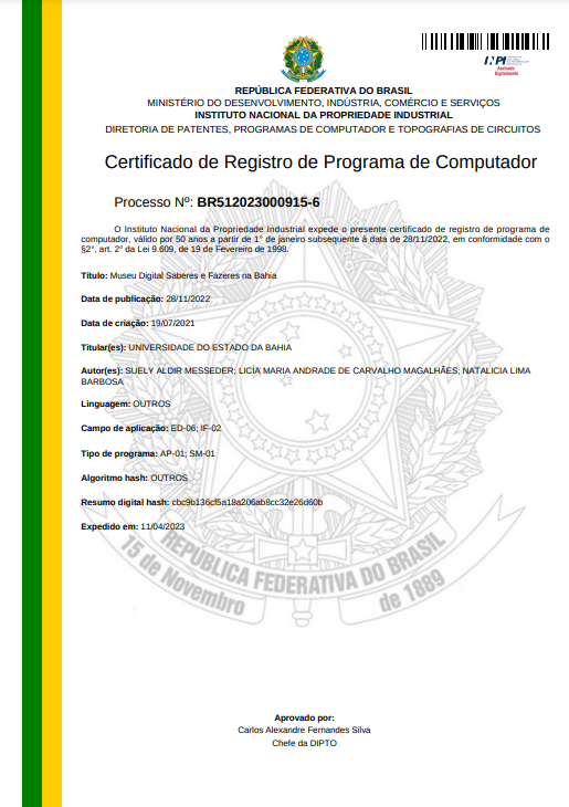 Certificado de Programa de Computador 1