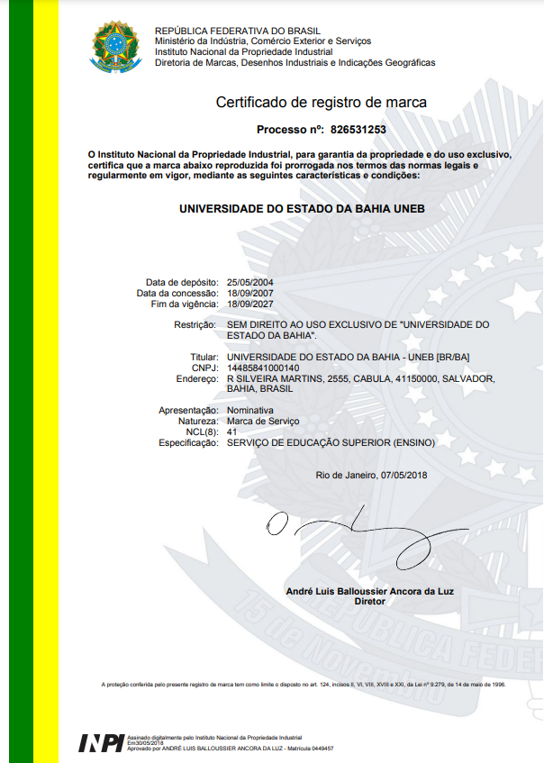 Certificado de Marca 1